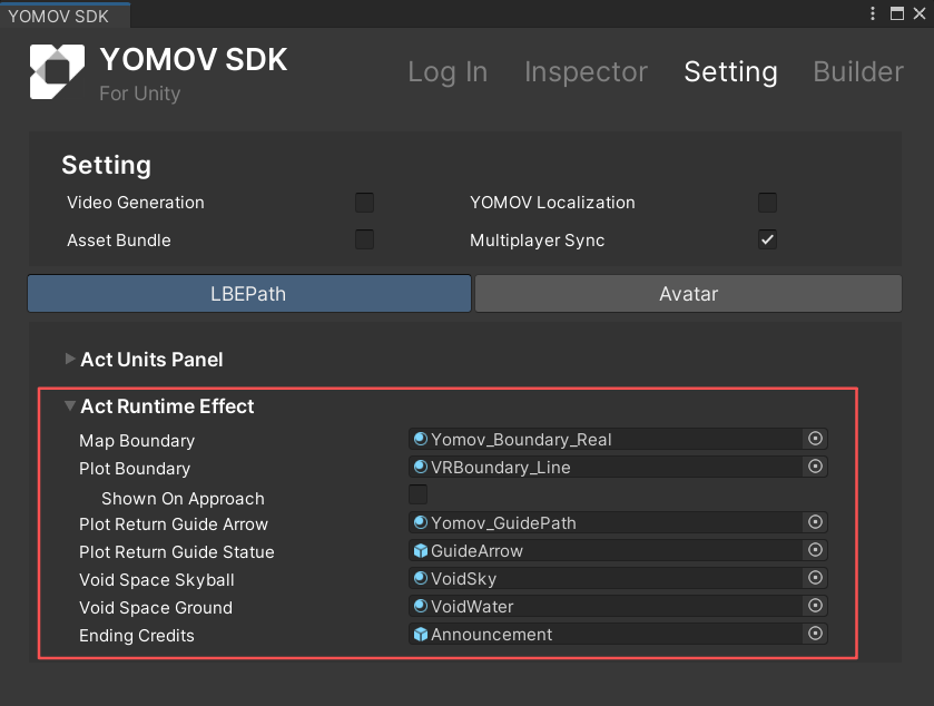 Path interaction effects configuration