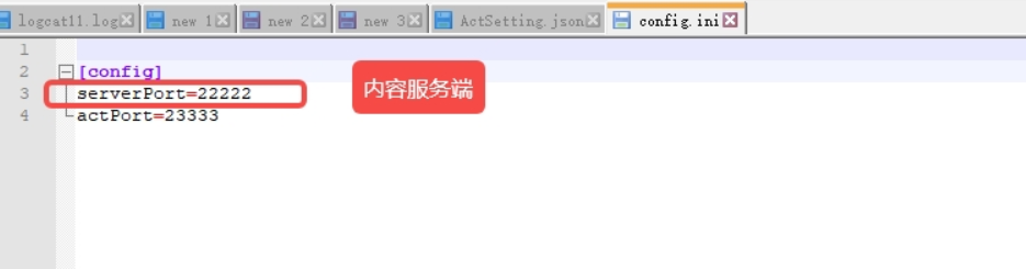 Server config.ini file