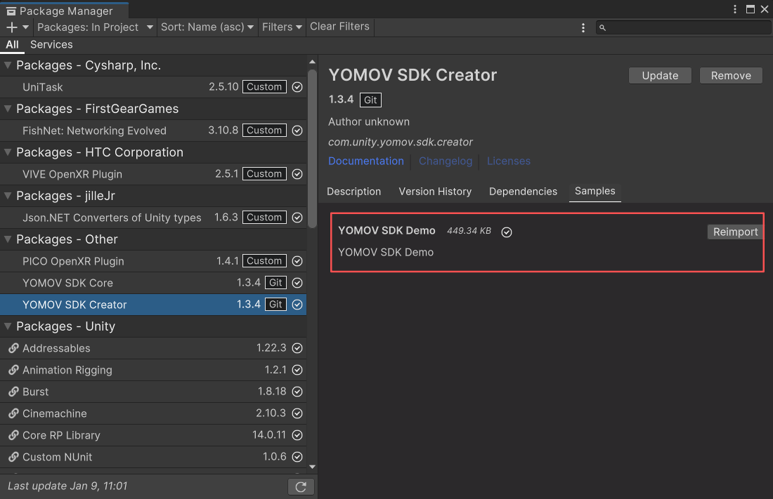 YOMOV SDK Creator Samples